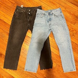 NWOT Levi’s 501 Bundle Black Blue Jeans